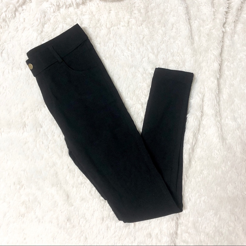 Amaryllis Black High Rise Skinny Leggings